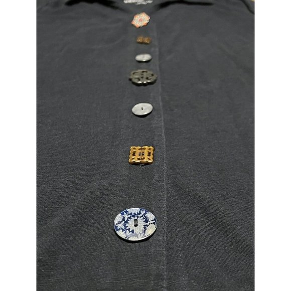 Soft Surroundings Cardigan Sweater Womens Sz‎ S Black Button Lagenlook 3/… - Picture 3 of 11